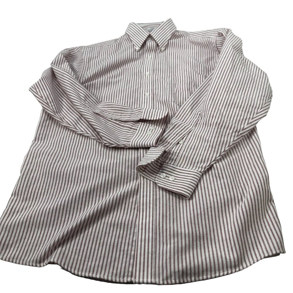Van Heusen Men's 16-16.5 32-33 Long Sleeve Shirt Oxford Dress Striped Preowned